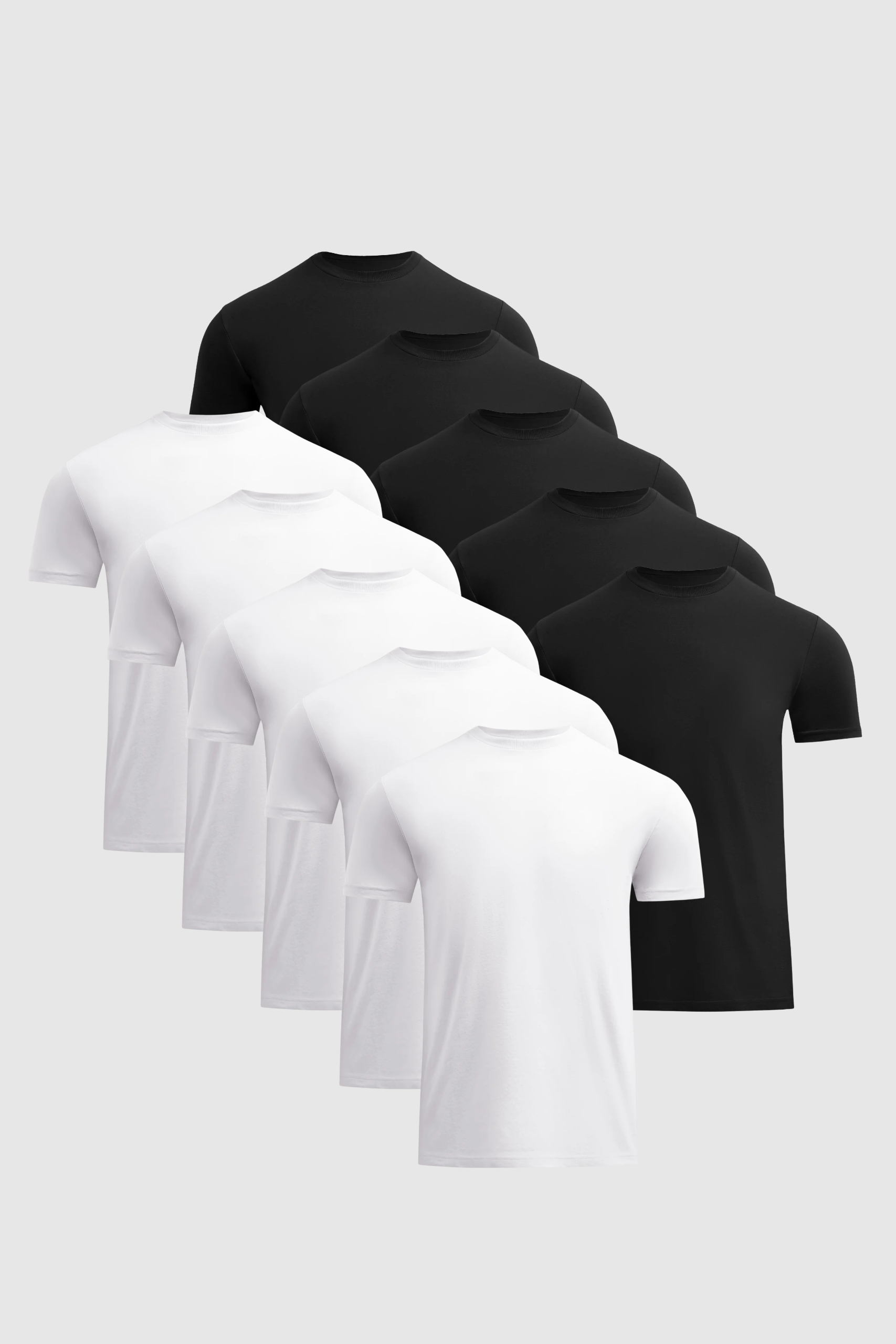 Lot de 10 paires de chaussettes Signature Crew — Noir et blanc