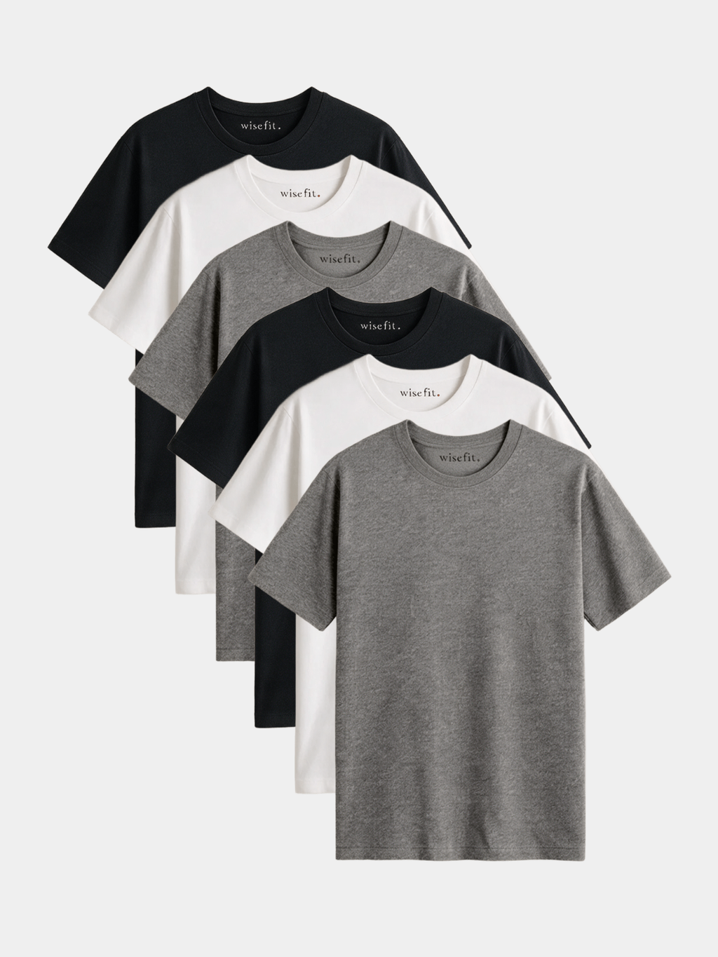 Signature Crew 6-Pack — Black, White & Grey